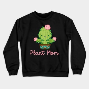 plant mom (kawaii cactus) Crewneck Sweatshirt